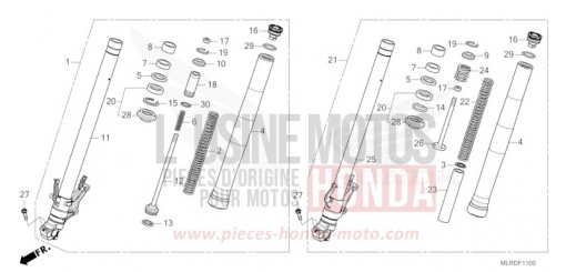 FRONT FORK CB500XAR de 2024